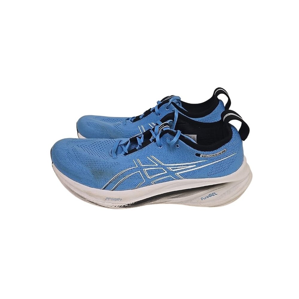 Asics Men's Gel Nimbus 26 1011B74 Running Shoe Blue White Size 11.5M - Picture 4 of 7